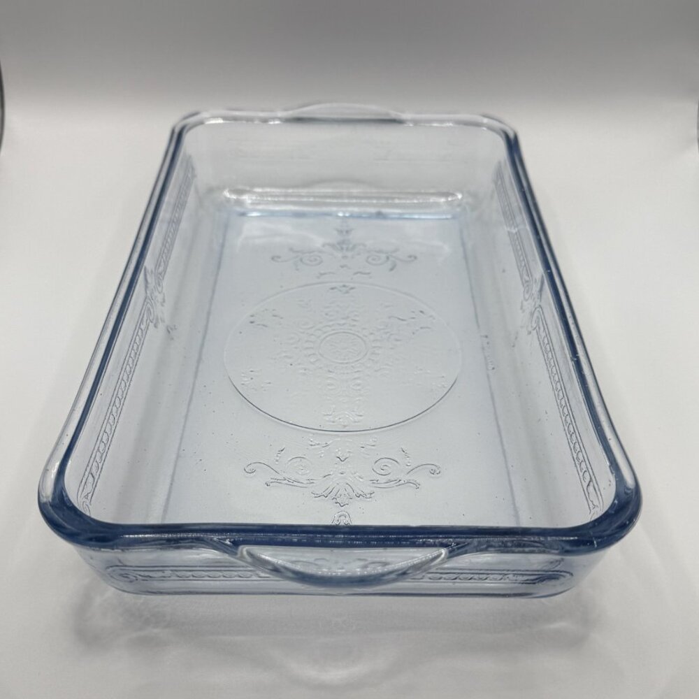 Vintage Fire King Blue Sapphire Philbe Depression Era Glass Small Casserole Dish